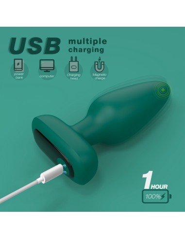 Plug vibrant Silicone Visual 10 x 4.2cm Vert