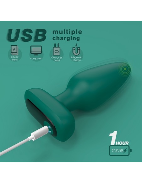 Plug vibrant Silicone Visual 10 x 4.2cm Vert Plug vibrant Silicone Visual 10 x 4.2cm Vert