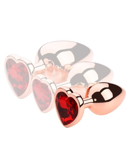 Plug Bijou Anal Gold Heart S 6 x 2.7 cm Rouge Plug Bijou Anal Gold Heart S 6 x 2.7 cm Rouge