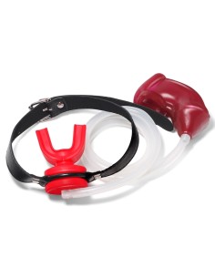 Bâillon Urinoir avec Cage souple Rouge
