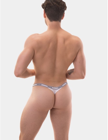 Rib Thong Proud Boy Blanc - String - 5