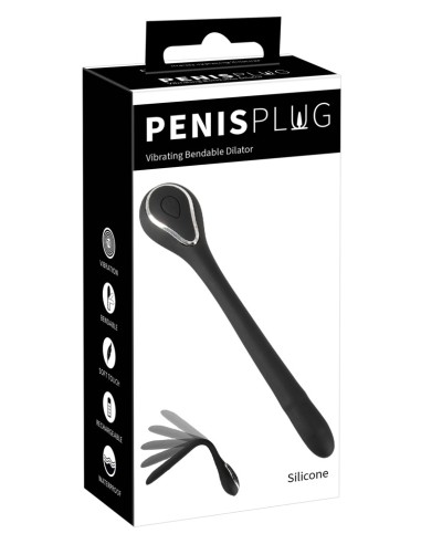 Plug Penis Vibrant Bendy 10cm - Diamètre 10mm