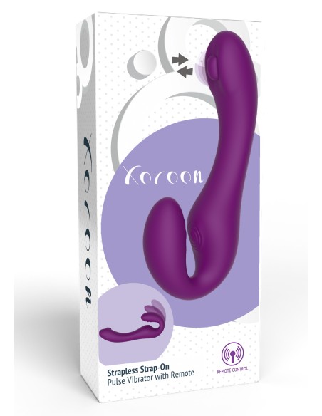 Stimulateur de point G Strapless Strap-On 13 x 3.5cm Violet