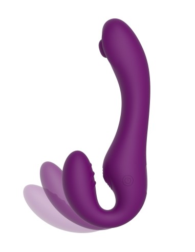 Stimulateur de point G Strapless Strap-On 13 x 3.5cm Violet