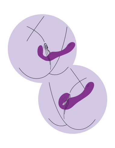 Stimulateur de point G Strapless Strap-On 13 x 3.5cm Violet