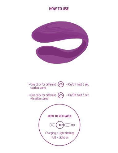 Stimulateur pour Couple Bound Love Violet
