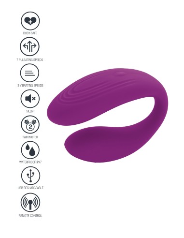Stimulateur pour Couple Bound Love Violet