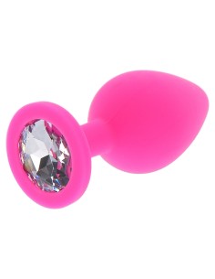 Plug Bijou Diamond Booty L 9 x 4cm Rose