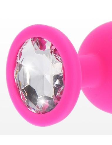 Plug Bijou Diamond Booty L 9 x 4cm Rose