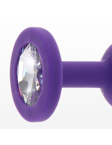 Plug Bijou Diamond Booty S 6 x 2.8cm Violet