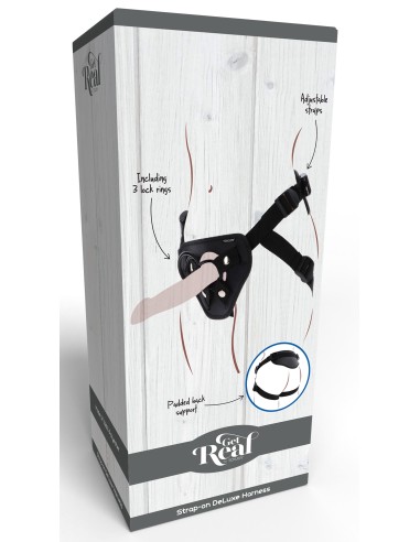 Harnais pour Gode ceinture Strap-On Deluxe Get Real Noir