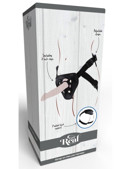 Harnais pour Gode ceinture Strap-On Deluxe Get Real Noir