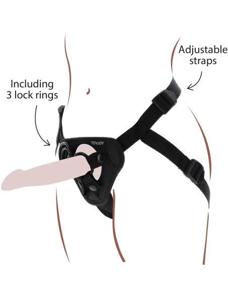 Harnais pour Gode ceinture Strap-On Get Real Noir Harnais pour Gode ceinture Strap-On Get Real Noir
