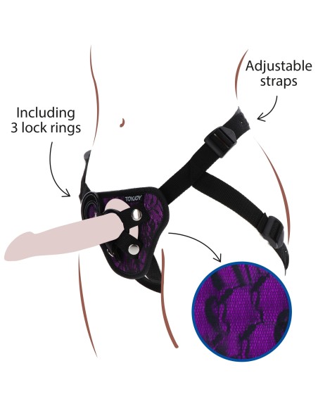 Harnais pour Gode ceinture Strap-On Get Real Violet