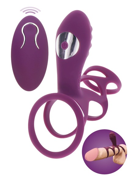 Étui pénien vibrant Halo Halo C-Ring Happiness 7cm Violet