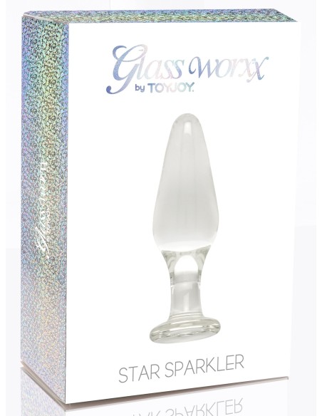 Plug en verre Star Sparkler 11 x 3.5cm Plug en verre Star Sparkler 11 x 3.5cm