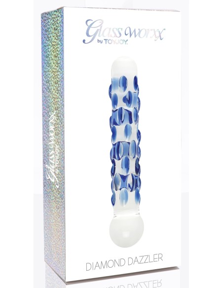 Gode en verre Diamond Dazzler 15 x 3cm