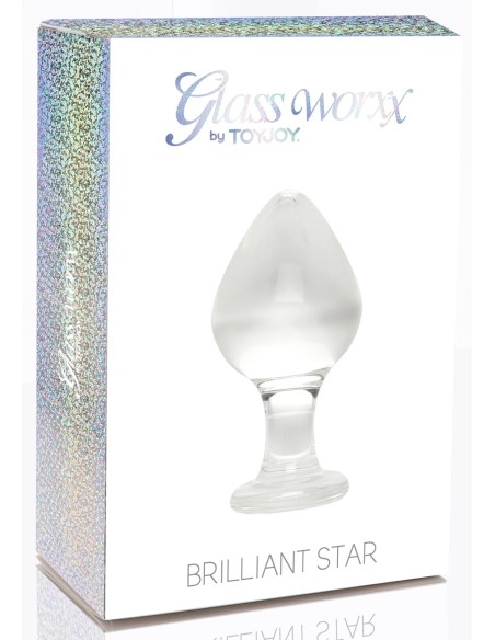 Plug en verre Brilliant Star 8 x 4.5cm