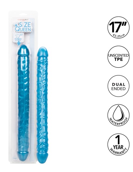 Double Gode Size Queen 43 x 4.2cm Bleu Double Gode Size Queen 43 x 4.2cm Bleu