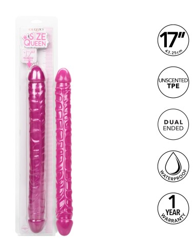 Double Gode Size Queen 43 x 4.2cm Rose