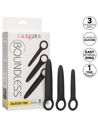Kit de 3 Plugs Silicone Dilatro Trio Boundless Noirs