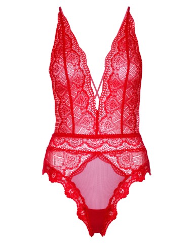 Body Deep-V Lace Rouge