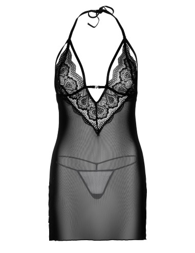 Nuisette + String Strappy Lace Noir - Tenues et Robes - 8