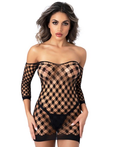Mini Robe Fence Net Noire - Tenues et Robes - 2