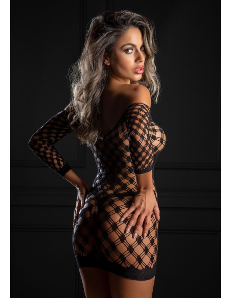 Mini Robe Fence Net Noire - Tenues et Robes - 5
