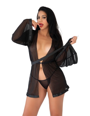 Kimono + String Noir - Nuisettes - 5