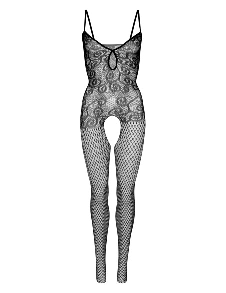 Combinaison Keyhole Net noire Combinaison Keyhole Net noire