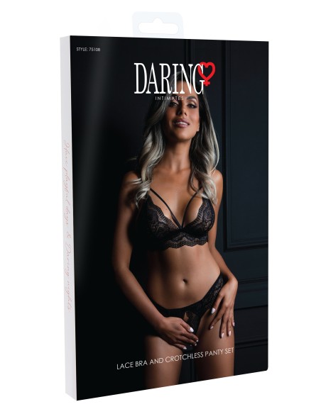 Ensemble Lace Bra 2 Pièces Noir