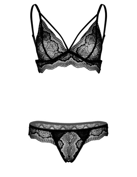 Ensemble Lace Bra 2 Pièces Noir