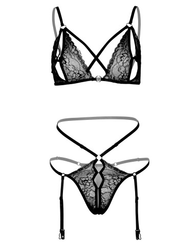 Ensemble Peek-a-Boo 2 Pièces Noir