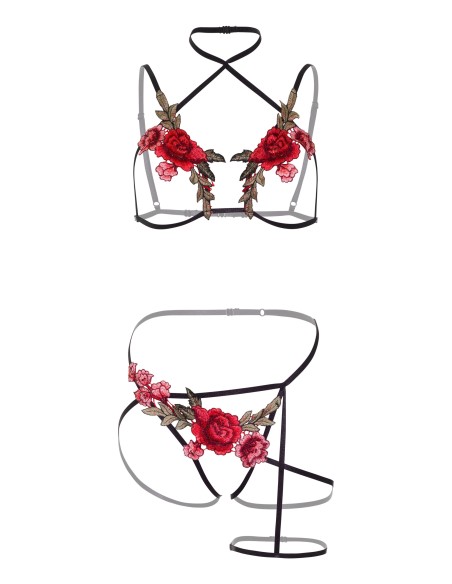 Ensemble Porte-Jarretelles Roses Ensemble Porte-Jarretelles Roses