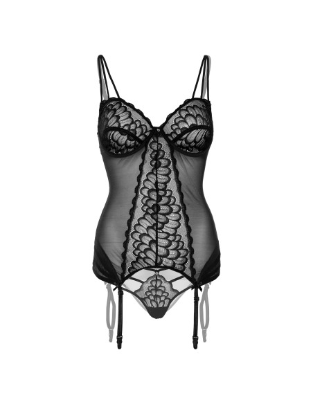 Bustier Porte-Jarretelles Lace Cami Noir Bustier Porte-Jarretelles Lace Cami Noir