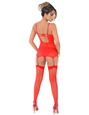 Bustier Porte-Jarretelles Lace Cami Rouge