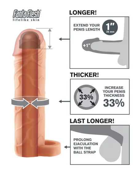 Gaine pour le pénis Perfect X-Tensions 16 x 4.5cm