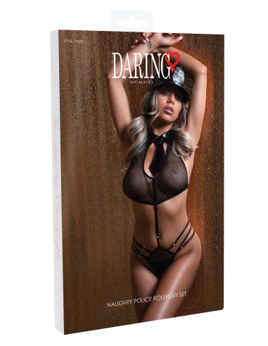 Ensemble Police Woman Sexy Noir