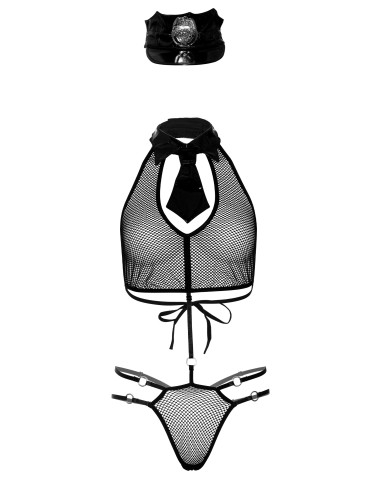 Ensemble Police Woman Sexy Noir