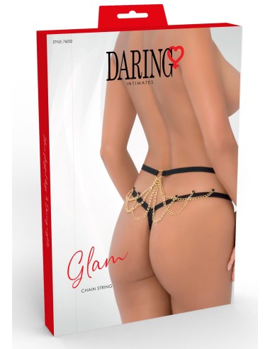 String avec chaines dorées Glam Noir - Strings et Culottes - 10