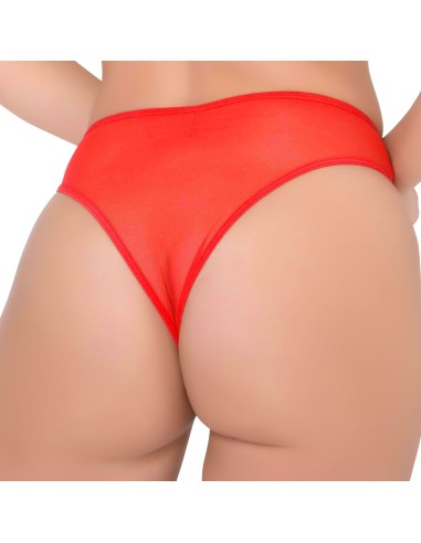 String avec ouverture intime Crotch Hip Rouge - Strings et Culottes - 2