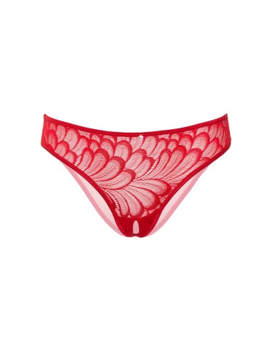 String avec ouverture intime Crotch Hip Rouge - Strings et Culottes - 7