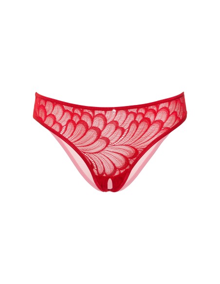String avec ouverture intime Crotch Hip Rouge - Strings et Culottes - 7