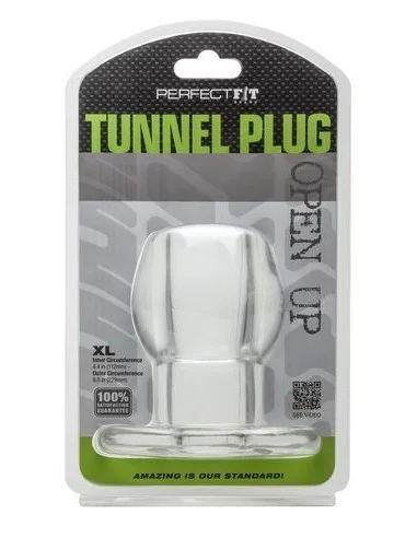 Ass Tunnel Plug Silicone Transparent Extra-Large 9 x 7 cm