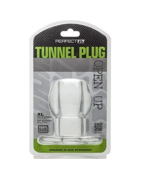 Ass Tunnel Plug Silicone Transparent Extra-Large 9 x 7 cm