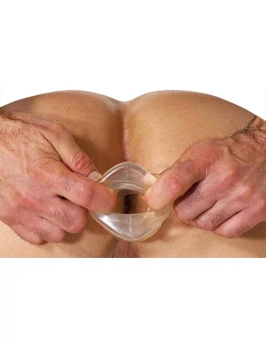 Ass Tunnel Plug Silicone Transparent Extra-Large 9 x 7 cm