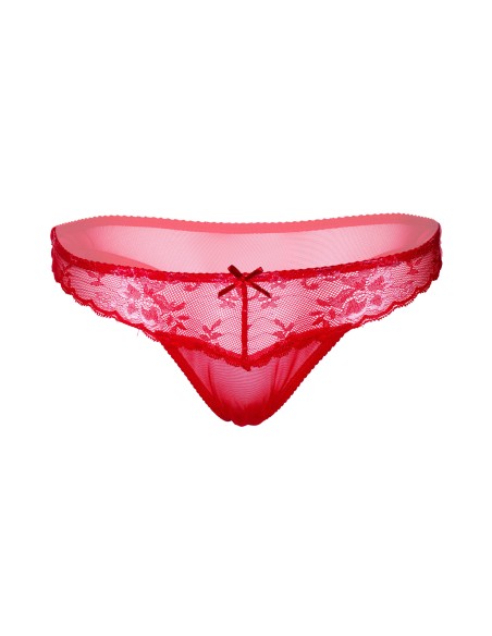 String Sexy Floral Lace Rouge