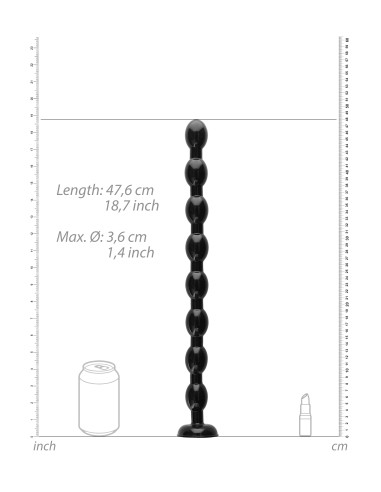 Gode long avec boules Ass Snake Beaded 46 x 3.5cm