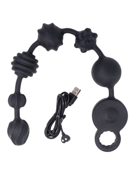 Boules anales vibrantes Beads Vibes M 36 x 4.5cm